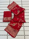LC 74 By Laabh Gold Zari Banarasi Khadi Georgette Silk Sarees Wholesale Market In Surat
